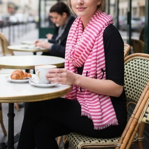 kate spade ooh la la embroidered paris scarf - Picture 1 of 13